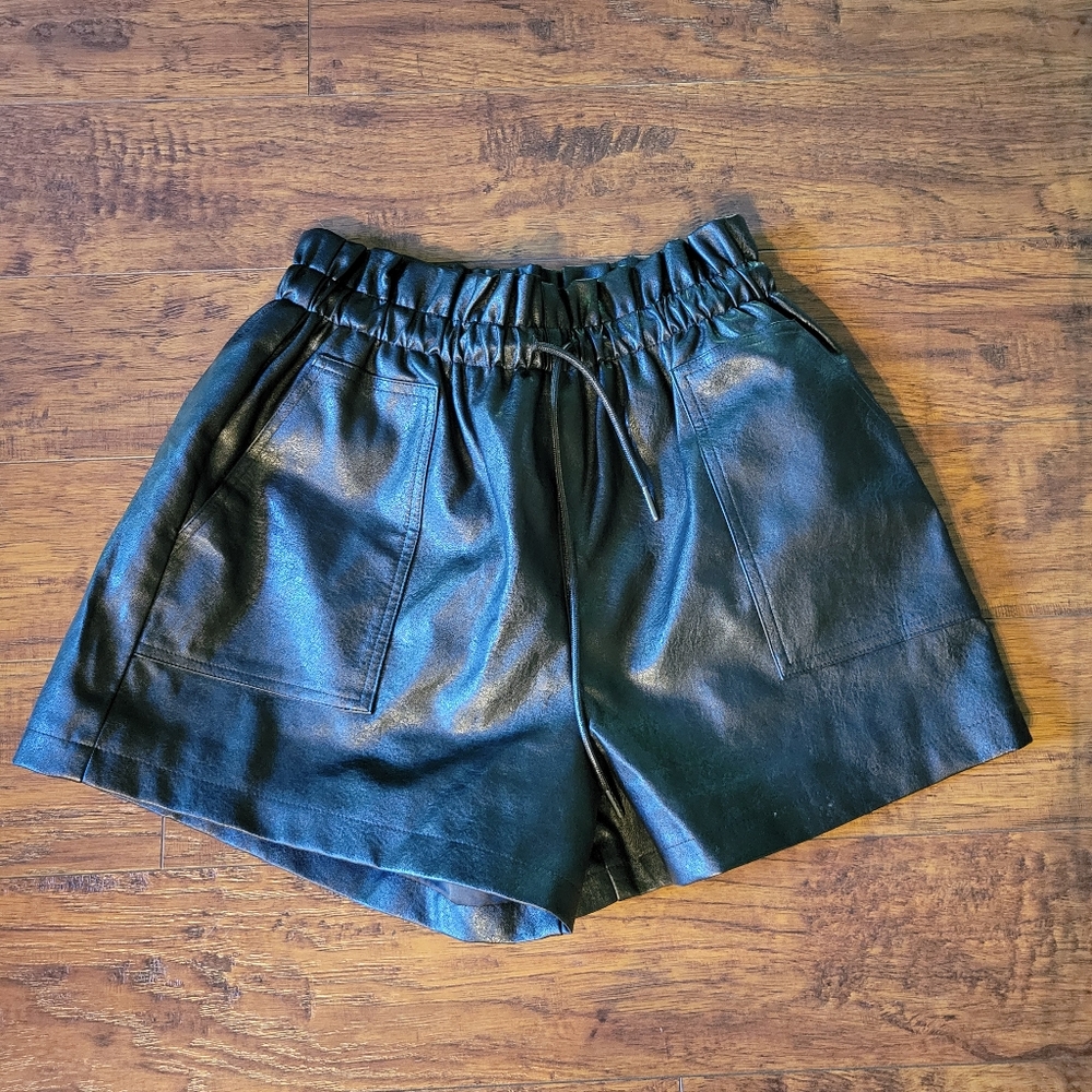 Faux Leather Shorts